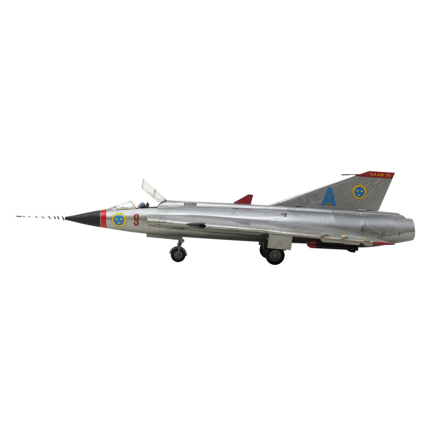 1:48 J-35 Draken Supersonic Fighter Jet with Firing Missiles