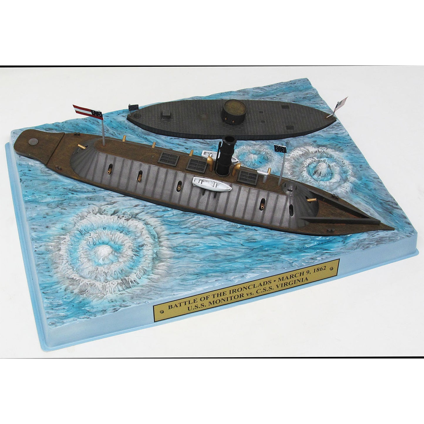 Civil War Battle of the Ironclads (March 9, 1862) - Monitor & Merrimack Diorama Set