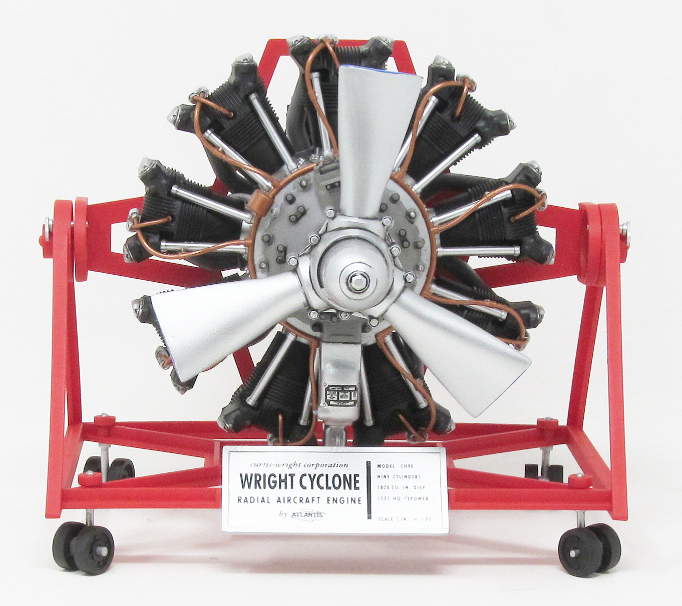 Wright Cyclone Engine 1/12 scale plastic model kit made in the USA
