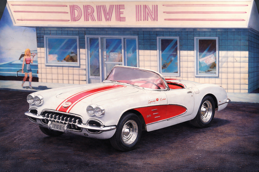 PREORDER 1:25 U.S. Route 66 - 1960 Chevrolet Corvette Convertible