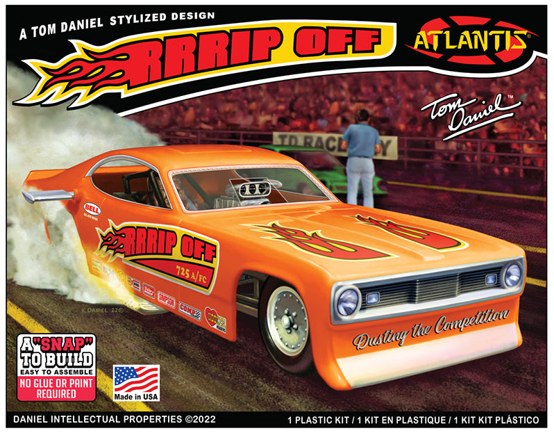 1:32 Tom Daniel - RRRIP OFF Classic Funny Car - A Tom Daniel Stylized Design (Snap Kit)