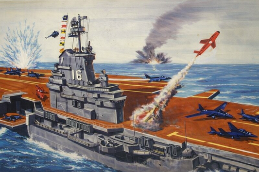 PREORDER 1:500 USS Lexington (CV-16) World War II Essex-Class Angled Deck Aircraft Carrier