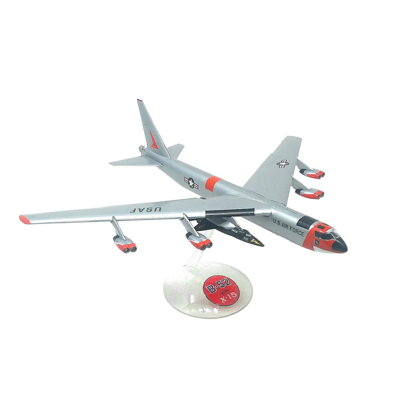 1:175 Boeing B-52 Stratofortress and X-15 Hypersonic Aircraft with Swivel Stand